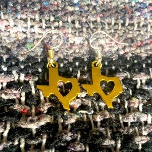 Gold and silver Texas earrings